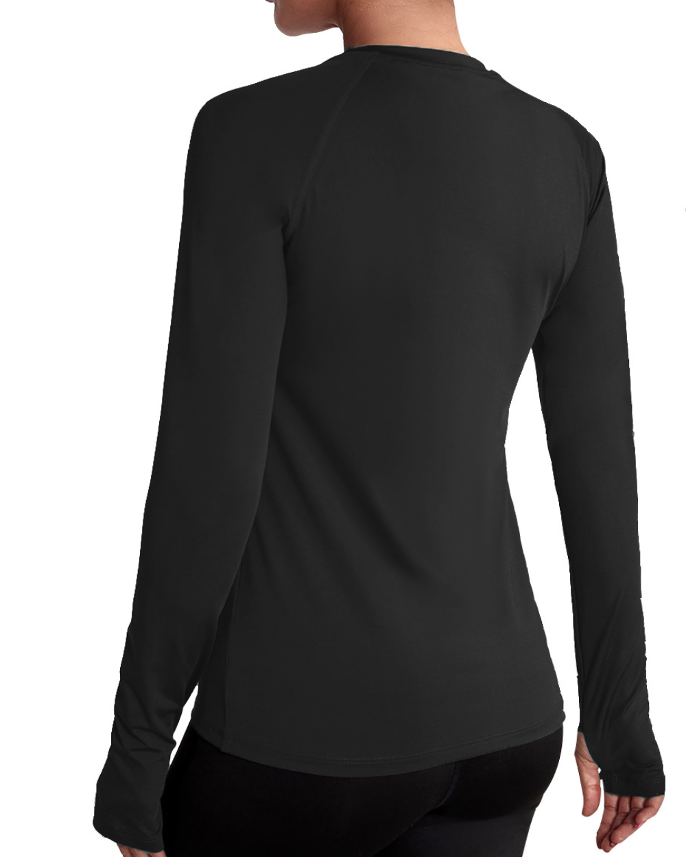 Widasio Basic Women's Round Neck Sports T-shirt (BLACK)