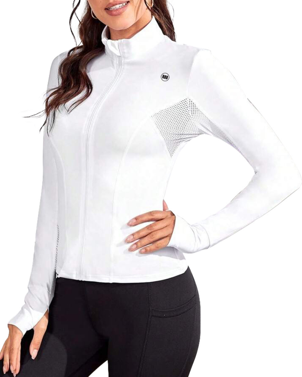 Widasio Stand Collar Sports jacket (White)