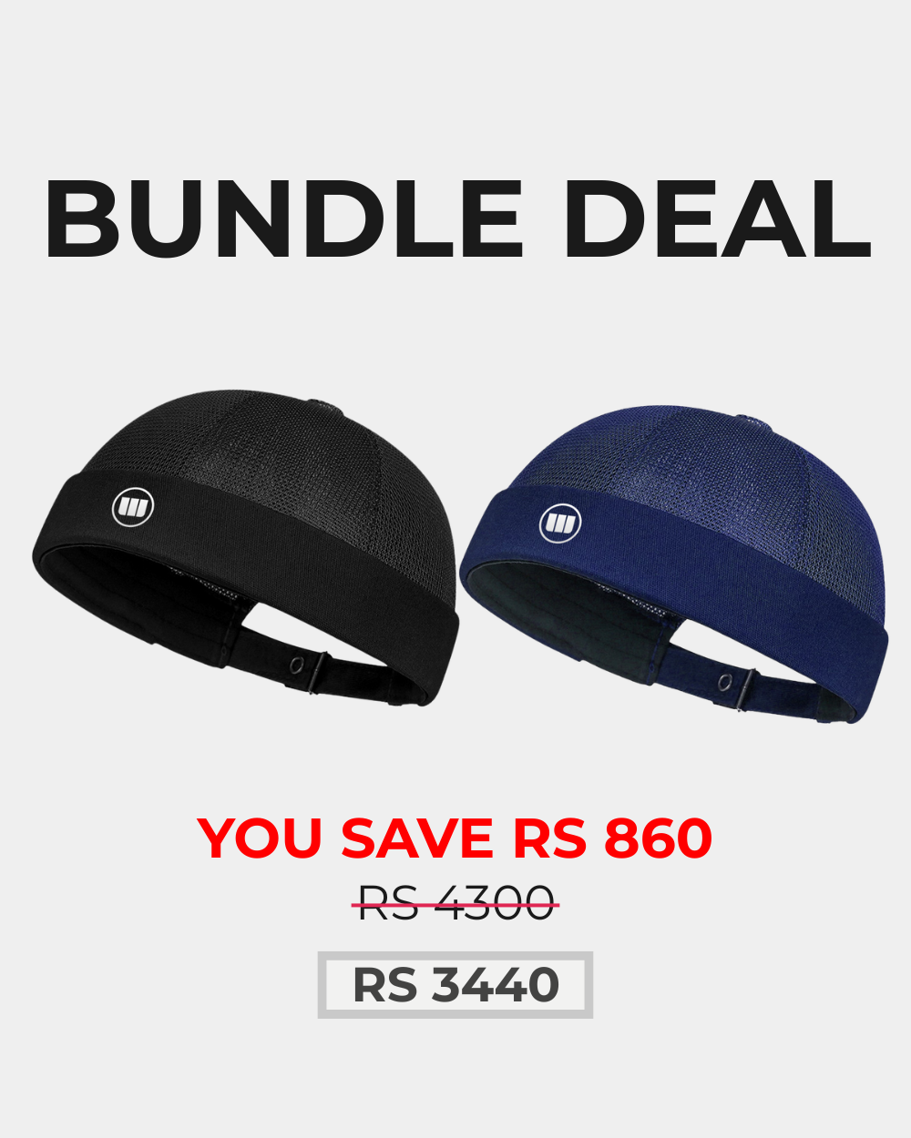 2 AirMesh Unisex Cap (Black &Navy)