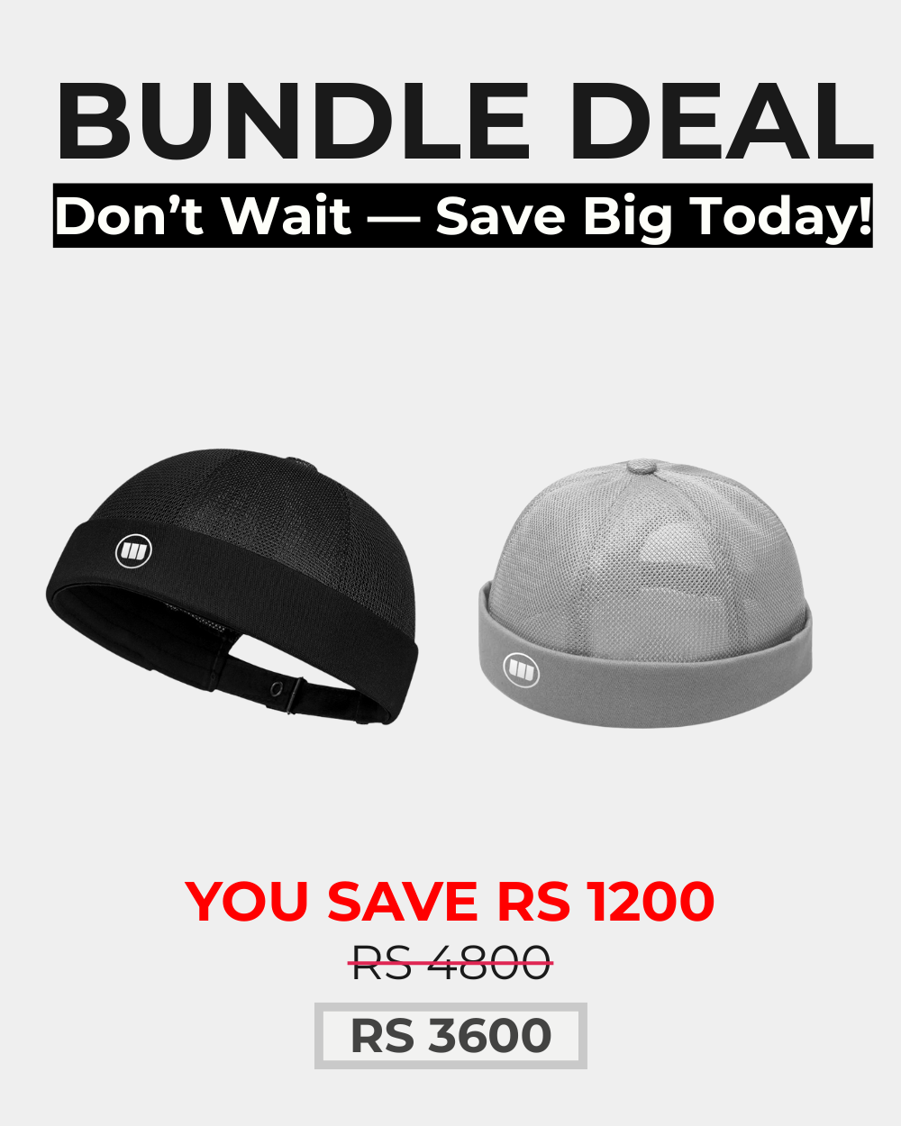 AirMesh Unisex Cap (Grey & Black)