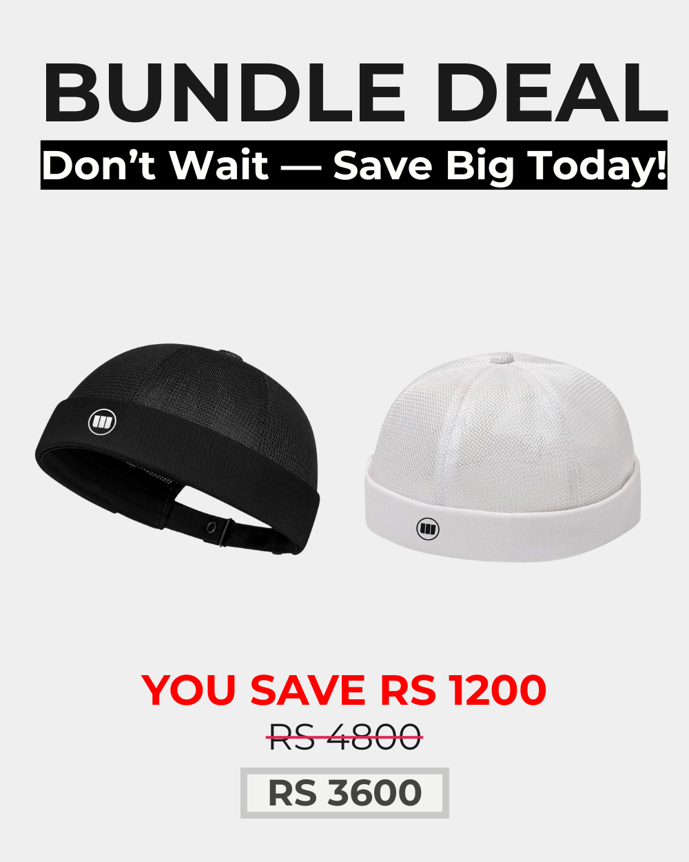 AirMesh Unisex Cap (Black & White)