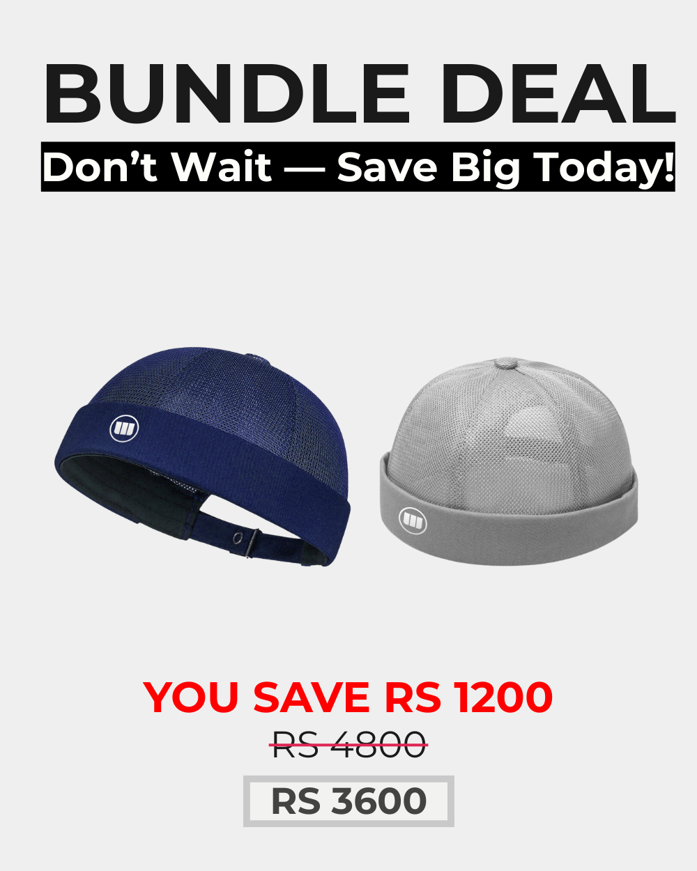 AirMesh Unisex Cap (Grey & Navy)