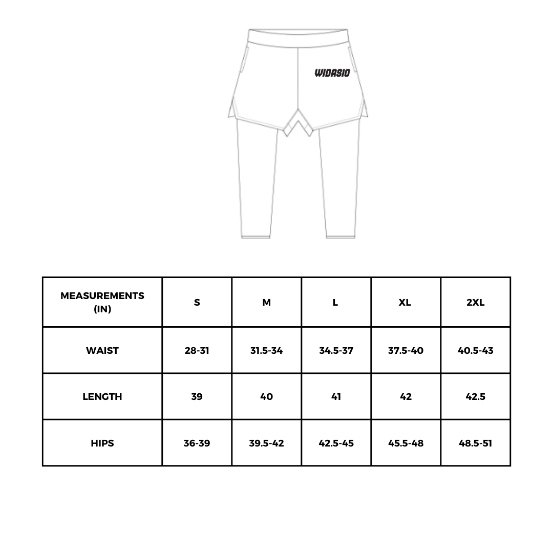 Widasio 2-in-1 Dri-FIT Legging Shorts (Black)