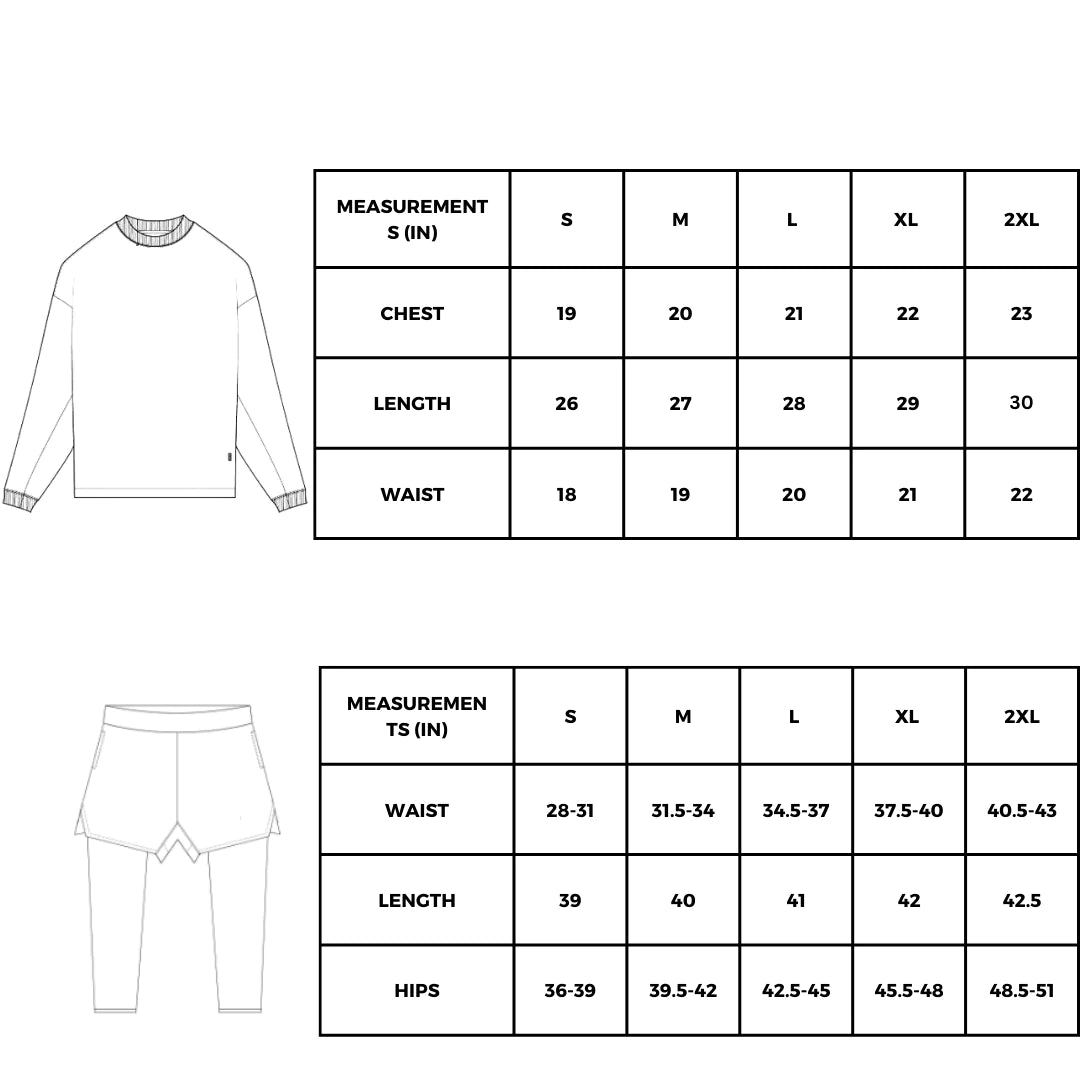 Widasio ActiveFlex Set - Legging shorts with Full Sleeves Shirt (CHARCOAL)