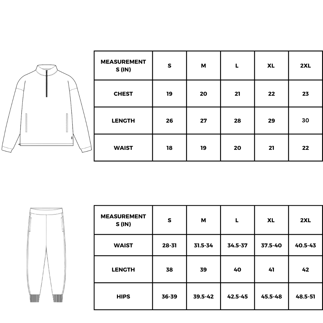 Widasio High-Performance Quarter Zip Tracksuit (Black)