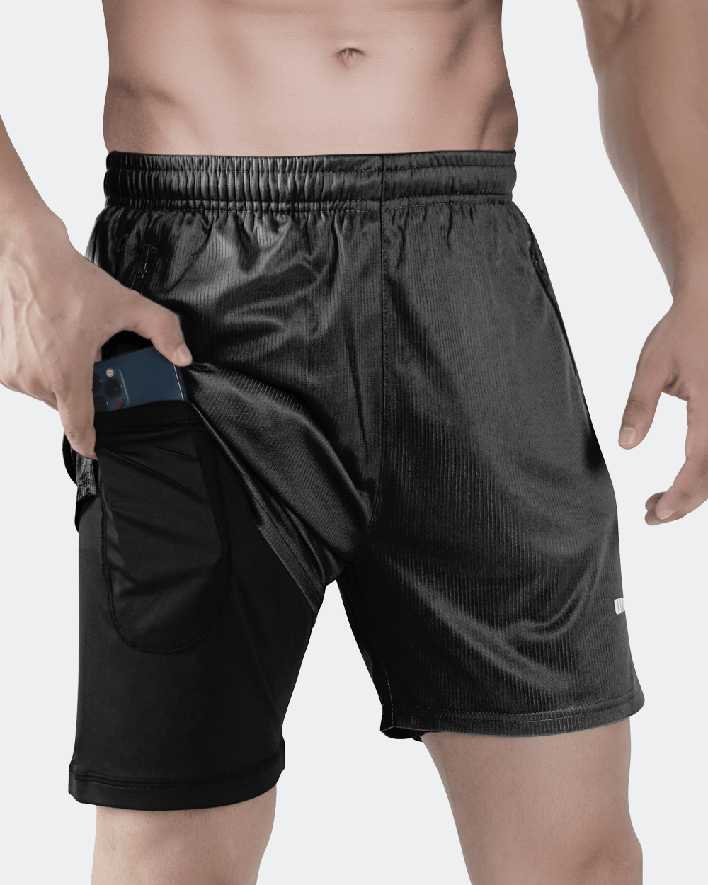 Widasio Dri-Fit 2-in-1 Compression Shorts (Black)