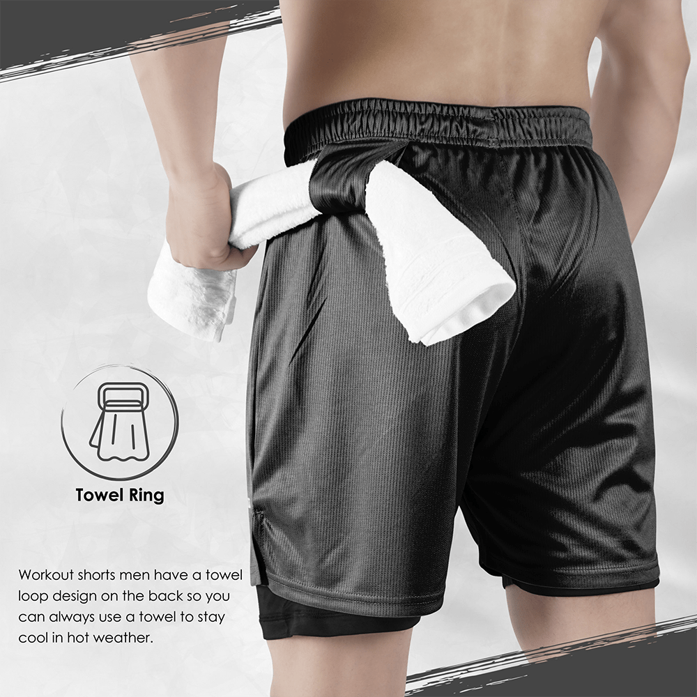 Widasio Dri-Fit 2-in-1 Compression Shorts (Black)