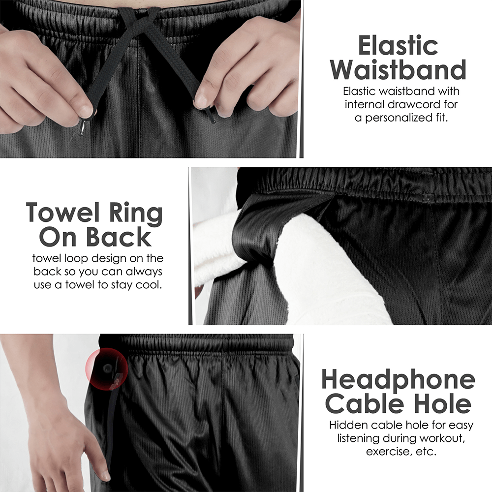 Widasio Dri-Fit 2-in-1 Compression Shorts (Black)