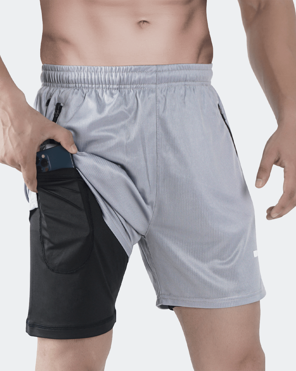 Widasio Dri-Fit 2-in-1 Compression Shorts (Gray)