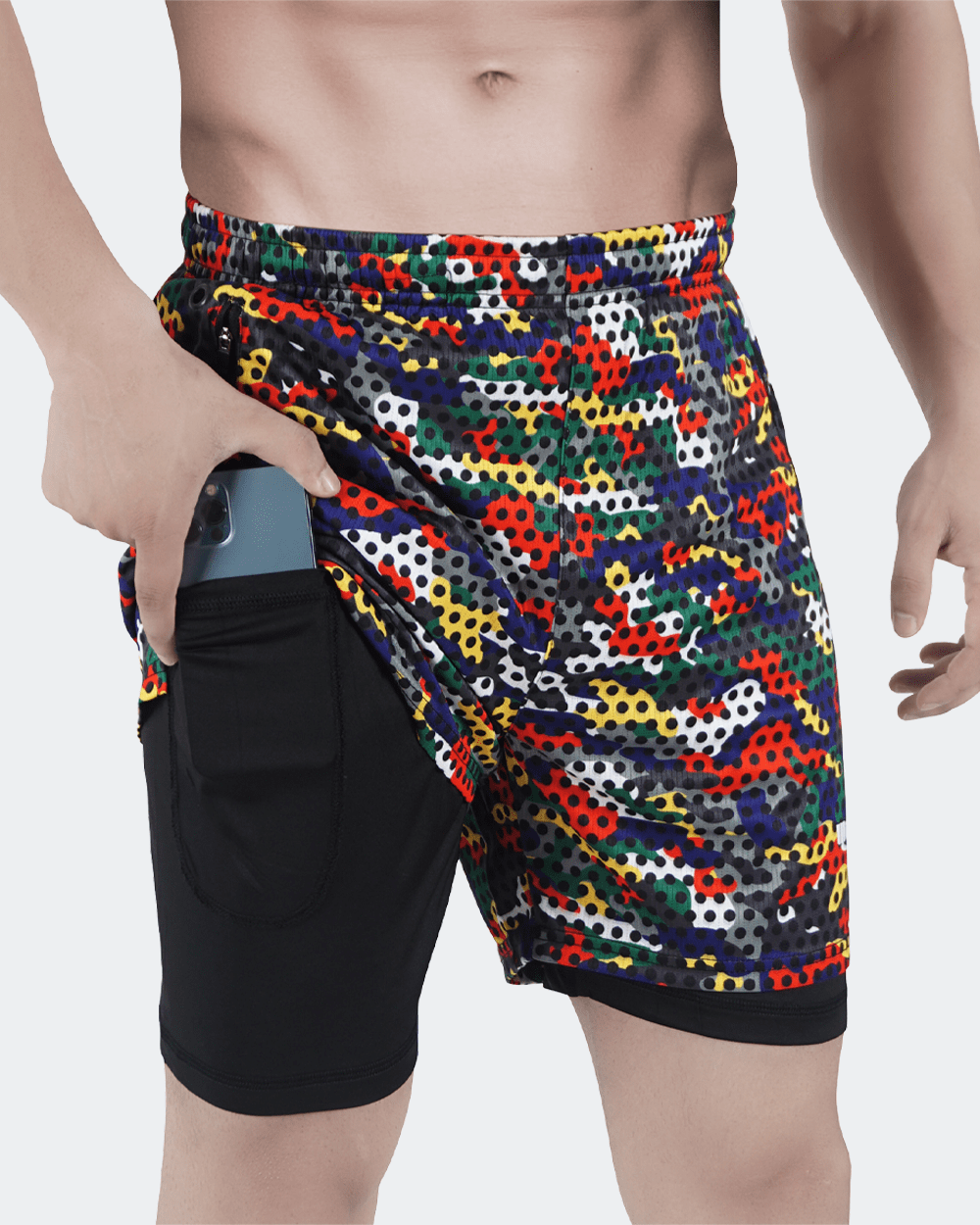 Widasio Dri-Fit 2-in-1 Compression Shorts (Multi Color)