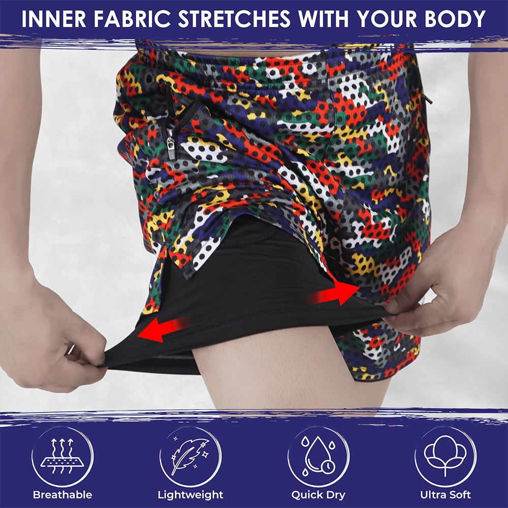 Widasio Dri-Fit 2-in-1 Compression Shorts (Multi Color)