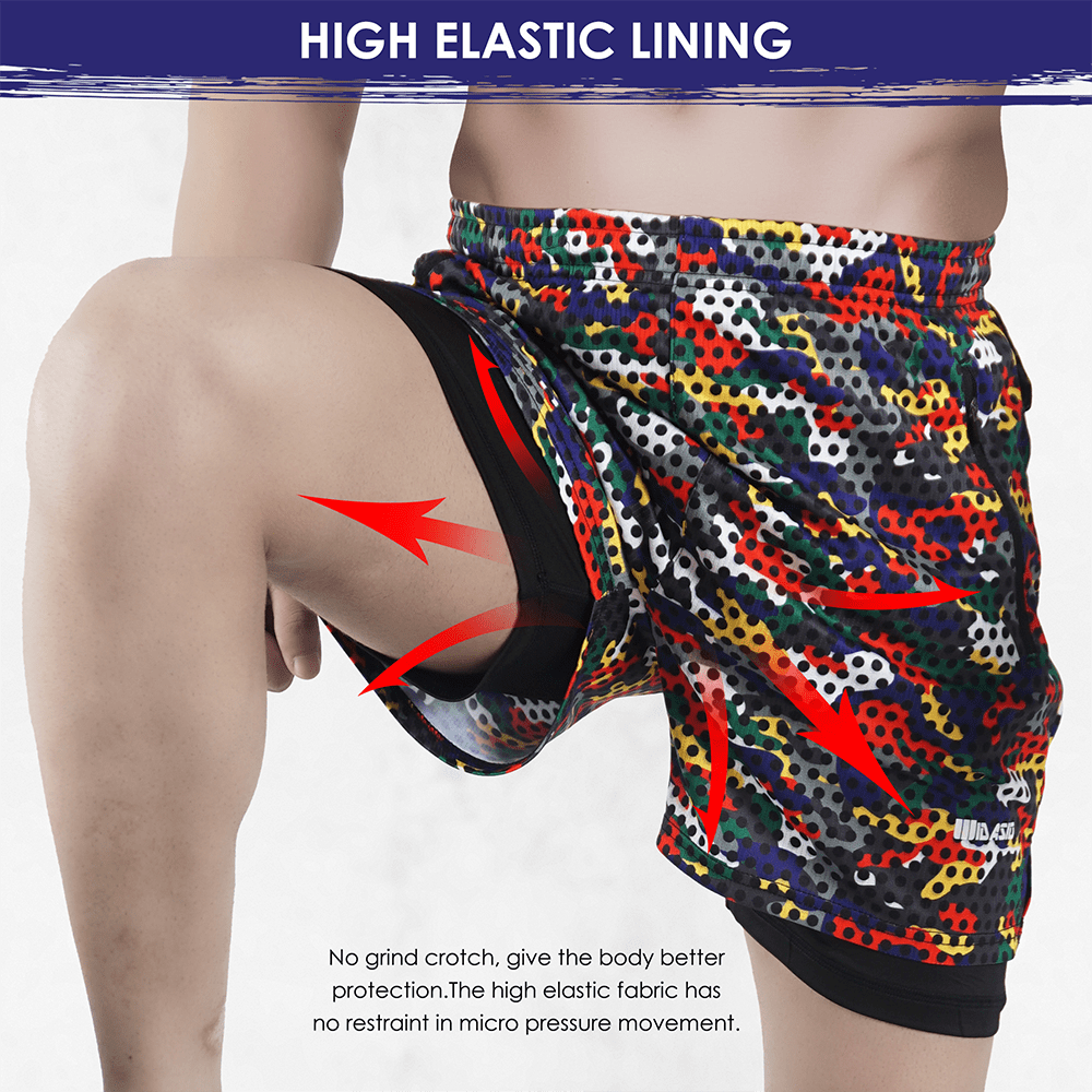 Widasio Dri-Fit 2-in-1 Compression Shorts (Multi Color)