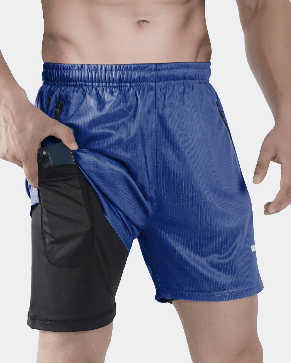 Widasio Dri-Fit 2-in-1 Compression Shorts (Navy blue)
