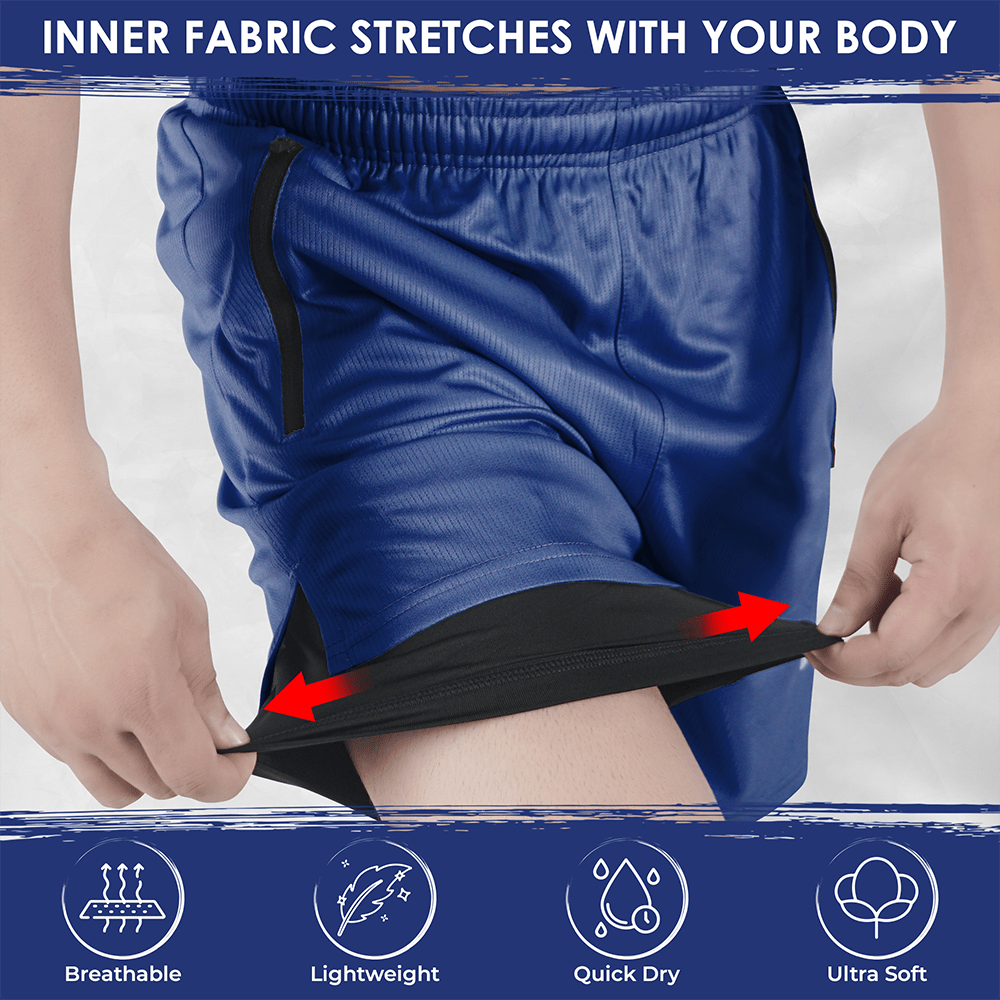 Widasio Dri-Fit 2-in-1 Compression Shorts (Navy blue)