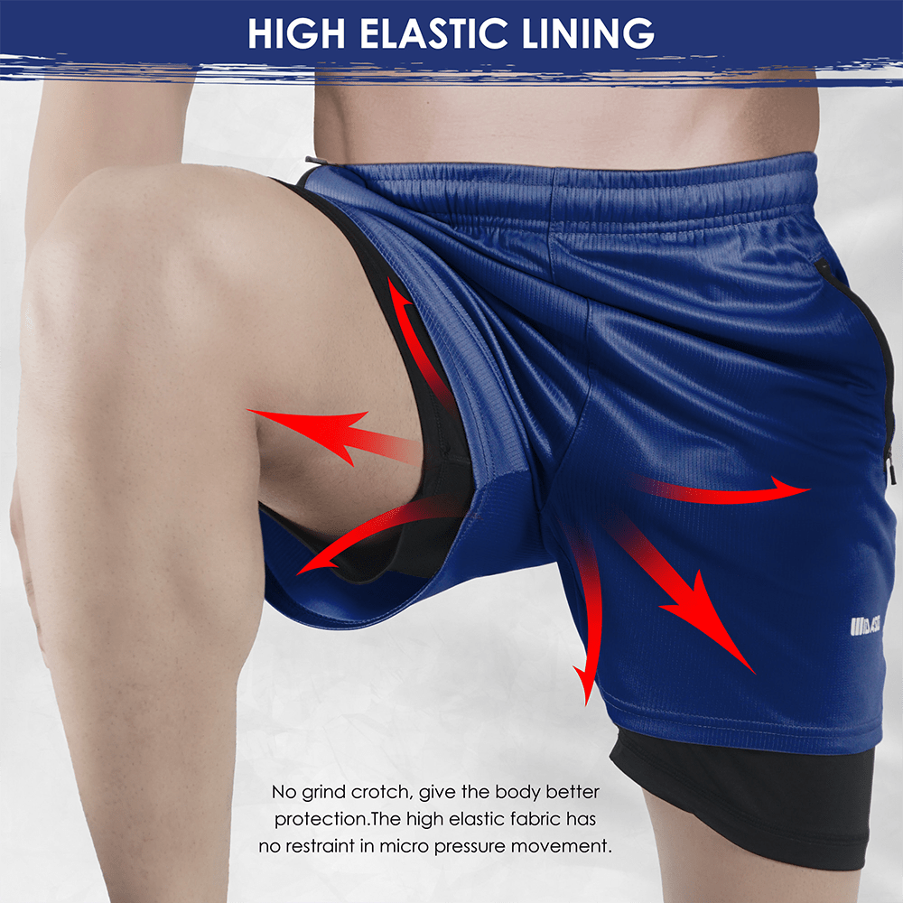 Widasio Dri-Fit 2-in-1 Compression Shorts (Navy blue)