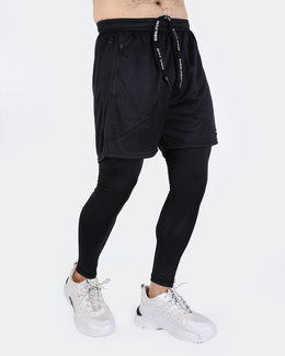 Widasio 2-in-1 Dri-FIT Legging Shorts (Black)