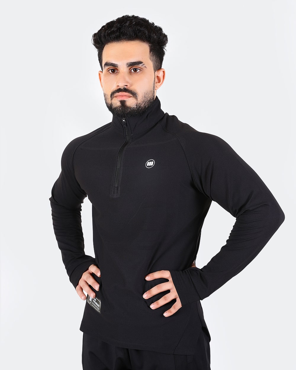 Widasio High Tech Fitted Half Zip Trainer (Black)