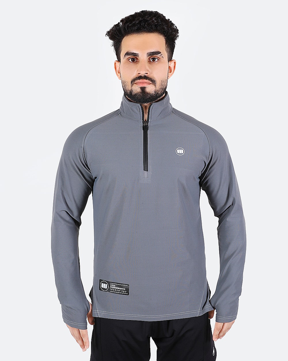 Widasio High Tech Fitted Half Zip Trainer (Grey)