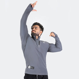 Widasio High Tech Fitted Half Zip Trainer (Grey)